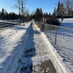 Snow On City-maintained Pathway or Sidewalk at 4005 37 St SW