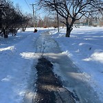 Snow On City-maintained Pathway or Sidewalk at 4120 1 A St SW