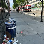 Debris on Street, Sidewalk, Boulevard at 1019 7 Av SW