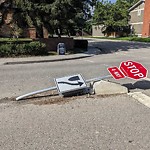 Sign on Street, Lane, Sidewalk - Repair or Replace at 1204 70 Av SW