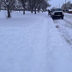 Snow On City-maintained Pathway or Sidewalk-WAM (OLD SR) at 825 Sixth St NE