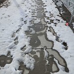 Snow On City-maintained Pathway or Sidewalk at 5342 128 Av NE
