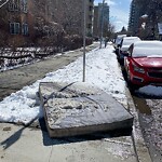 Debris on Street, Sidewalk, Boulevard at 1212 7 St SW