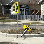 Sign on Street, Lane, Sidewalk - Repair or Replace at 818 2 St NE