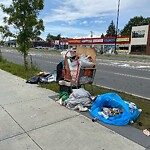 Debris on Street, Sidewalk, Boulevard at 4019 17 Av SE