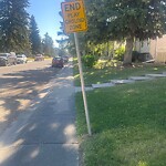 Sign on Street, Lane, Sidewalk - Repair or Replace at 3143 107 Av SW