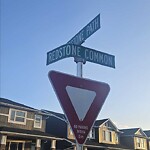 Sign on Street, Lane, Sidewalk - Repair or Replace at 13 Redstone Ph Ne, Calgary, Ab T3 N 1 B5, Canada