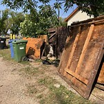 Debris on Backlane at 127 Deerview Wy SE