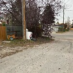 Debris on Backlane at 603 72 Av NW