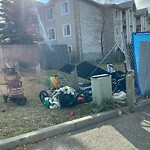 Debris on Backlane at 6844 26 Av NE