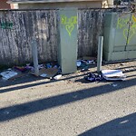 Debris on Backlane at 5429 Valentine Cr SE