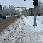 Snow On City Road at 506 10 St NW