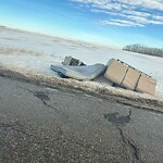 Debris on Street, Sidewalk, Boulevard at 9881 68 St NE