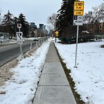 Snow On City Road at 61 12 St NE