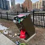 Debris on Street, Sidewalk, Boulevard at 202 14 Av SW