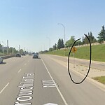 Sign on Street, Lane, Sidewalk - Repair or Replace at 6602 Crowchild Tr NW