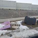 Debris on Street, Sidewalk, Boulevard at 1518 115 Av NE