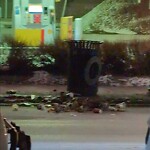 Debris on Street, Sidewalk, Boulevard at 534 17 Av SW