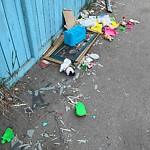 Debris on Backlane(OLD) at 411 Taracove Estate Dr NE